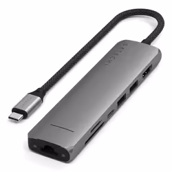 Satechi ST-P7SM, USB Type-C, HDMI, USB 3.2 Gen 2 (3.1 Gen 2) Type-A, USB Type-C, 10000 Mbit/s, 60 Hz, 4096 x 2160, 2160p