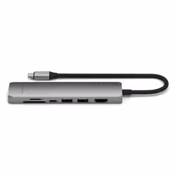 Satechi ST-P7SM hub & concentrateur USB Type-C 10000 Mbit/s Gris