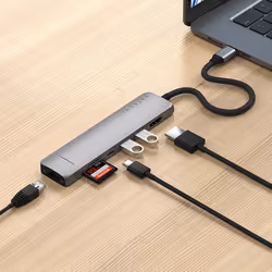 Satechi ST-P7SM hub & concentrateur USB Type-C 10000 Mbit/s Gris - Vue supplémentaire 8