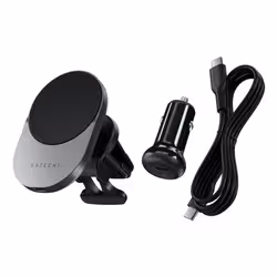 Satechi ST-Q2CCM chargeur d'appareils mobiles Smartphone Noir, Gris Allume-cigare Recharge sans fil Charge rapide Auto - Vue supplémentaire 4