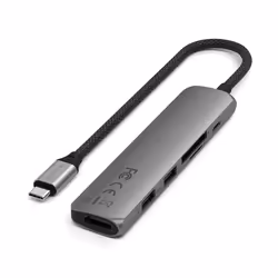 Satechi ST-P6SM hub & concentrateur USB Type-C 10000 Mbit/s Gris - Vue supplémentaire 5