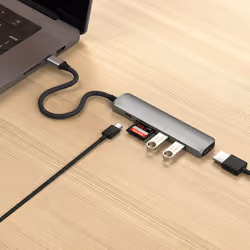 Satechi ST-P6SM hub & concentrateur USB Type-C 10000 Mbit/s Gris - Vue supplémentaire 7