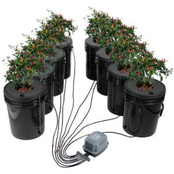 Vevor - Systeme de Culture Hydroponique dwc, Kit de Culture en Eau Profonde 20 l 8 Seaux, avec Pompe a Air, Pierres a Air, Dispositif de Niveau