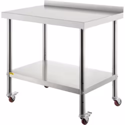 Table de Travail en Inox - VEVOR - 914 x 61 x 89 cm Table Préparation de Cuisine