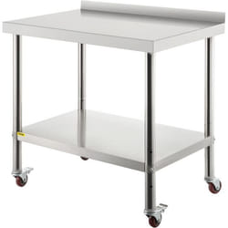Table de Travail en Inox - VEVOR - 914 x 61 x 89 cm Table Préparation de Cuisine