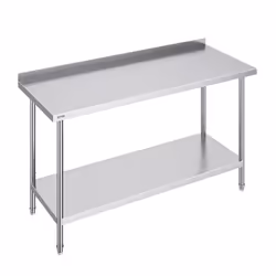 Table de Travail en Acier Inoxydable-VEVOR-61x1524x914 cm-Meuble de Rangement des Aliments-Cuisine Restaurant Bar Hôtel Maiso ...