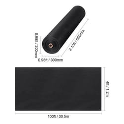 Géotextile Non Tissé-VEVOR-Anti-Mauvaises Herbes-12x305 m-271 g-m²-Systèmes de Drainage-Aménagement Paysager-Couvre-sol-Noir
