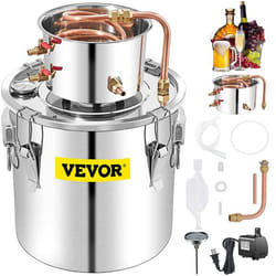 Distillateur-VEVOR-Acier Inoxydable-Refroidissement Rapide avec Pompe à Eau Fût de Condensateur pour Fermentation dEau