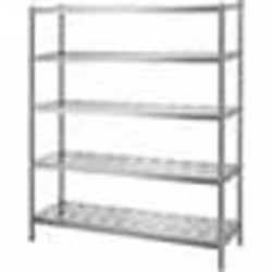 Étagère de Rangement-VEVOR-1500 x 450 x 1800 mm-5 Niveaux -Acier Inoxydable-Capacité 300 kg-Hauteur RéglableTrous daération
