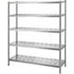 Étagère de Rangement-VEVOR-1500 x 450 x 1800 mm-5 Niveaux -Acier Inoxydable-Capacité 300 kg-Hauteur RéglableTrous daération