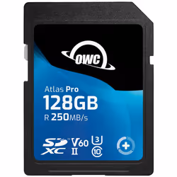 OWC Atlas Pro, 128 Go, SDXC, UHS-II, 250 Mo/s, 130 Mo/s, V60