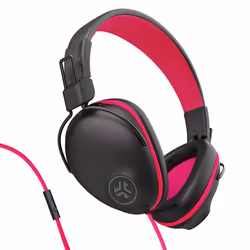 JLab JBuddies Pro, Avec fil, 20 - 20000 Hz, Musique/Quotidien, Casque, Noir, Rose