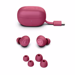 JLab Go Pop ANC Casque True Wireless Stereo (TWS) Ecouteurs Appels/Musique Bluetooth Fuchsia