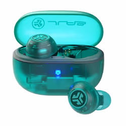 JLab Go Pop ANC, True Wireless Stereo (TWS), 20 - 20000 Hz, Appels/Musique, Casque, Bleu, Transparent