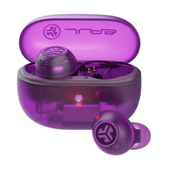 JLab Go Pop ANC Casque True Wireless Stereo (TWS) Ecouteurs Appels/Musique Bluetooth Violet, Transparent