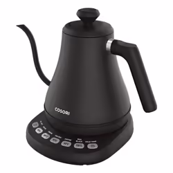 Cosori CO108-NK-EUR, 1200 W, Noir, Acier inoxydable, Thermostat réglable, Sans fil, Fonction garder au chaud