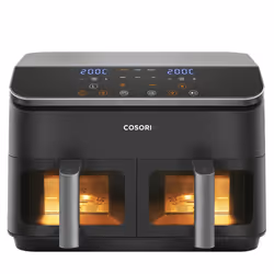 Cosori Dual Basket Chef Edition, Friteuse d’air chaud, 8,5 L, 1 kg, 35 °C, 230 °C, Double