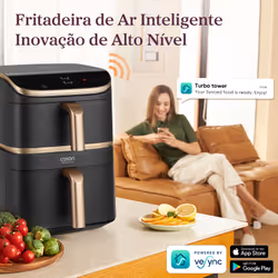 Cosori KOSP0040EUN Friteuse à air chaud 10,8L 2630W Noir, Or - Vue supplémentaire 8