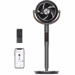 Dreo Smart Ventilateur sur Pied 25dB Silencieux avec Télécommande Noir