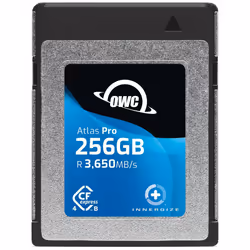 OWC Atlas Pro, 256 Go, CFexpress, 3650 Mo/s, 3000 Mo/s, Protection contre les décharges électrostatiques (ESD), Résistant aux ...