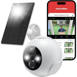 SwitchBot Kit de Caméra dextérieur sans Fil 2K avec Panneau Solaire pour Surveillance ininterrompue du Domicile