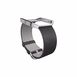 Fitbit Blaze Leather L, Bande, Tracker d’activité, Noir, Fitbit, Blaze, Cuir, Acier inoxydable
