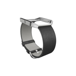 Fitbit Blaze Leather L Bande Noir Cuir, Acier inoxydable