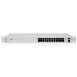Ubiquiti UniFi US-24-250W Géré L2 Gigabit Ethernet (10/100/1000) Connexion Ethernet, supportant l'alimentation via ce port (PoE) 1U Gris