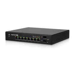 Ubiquiti EdgeSwitch 8 150W Géré L2/L3 Gigabit Ethernet (10/100/1000) Connexion Ethernet, supportant l'alimentation via ce port (PoE) Noir