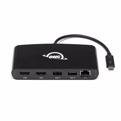 OWC Thunderbolt 3 mini Dock, Avec fil, Thunderbolt 3, 1000 Mbit/s, Noir, 40 Gbit/s, Aluminium