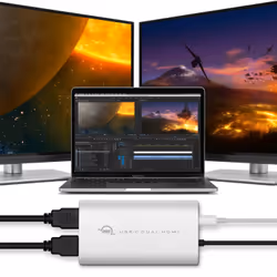 OWC CADPDL2HDMI 0,26 m USB Type-C 2 x HDMI Argent - Vue supplémentaire 5