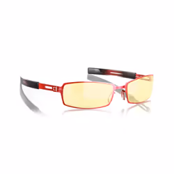 Gunnar Optiks PPK, Rectangle, Jouer, Rouge, Acier inoxydable, Grande taille, Ambre