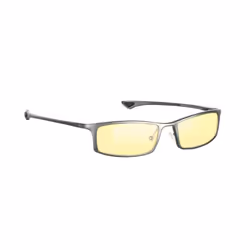Gunnar Optiks Phenom, Rectangle, Classique, Gris, Alliage aluminium/magnésium, Taille medium, Ambre