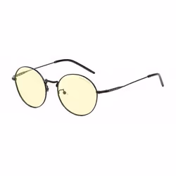 Gunnar Optiks ELLIPSE, Ovale, Classique, Noir, Acier inoxydable, Ambre, 5,1 cm