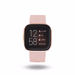 Fitbit Versa 2 40mm Tactile Noir, Or rose Wifi