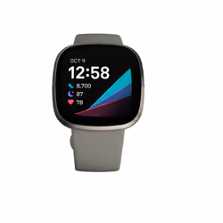 Fitbit Versa Sense Sage Grey Silver, AMOLED, Écran tactile, Wifi, GPS (satellite), 30 g