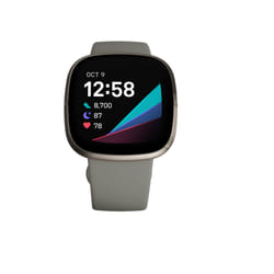 Fitbit Versa Sense Sage Grey Silver AMOLED Numérique Écran tactile Gris Wifi GPS (satellite)
