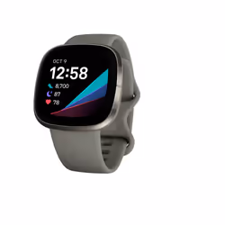Fitbit Versa Sense Sage Grey Silver AMOLED Numérique Écran tactile Gris Wifi GPS (satellite)