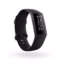 Fitbit Charge 4, Bracelet connecté, 3,96 cm (1.56"), GPS (satellite), Paiement sans contact, Imperméable, Noir