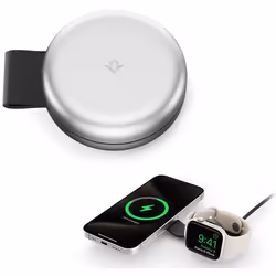 Twelve South ButterFly 2-in-1, Intérieure, USB, Recharge sans fil, 1 m, Noir, Argent
