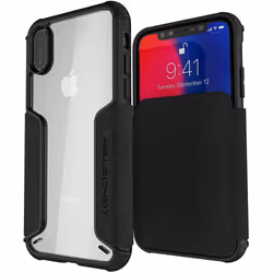 Ghostek Exec 3, Étui avec portefeuille, Apple, iPhone XS/X, 14,7 cm (5.8"), Noir