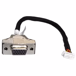 Shuttle PVG01 - Connecteur VGA pour slim-PC compatibles, 15-pin Mini D-Sub, 2 x 10-pin, 0,16 m, Noir, Acier inoxydable, Blanc