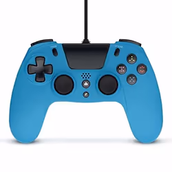 Gioteck VX-4, Manette de jeu, PlayStation 4, Croix directionnelle, Analogique/Numérique, Avec fil, Bleu