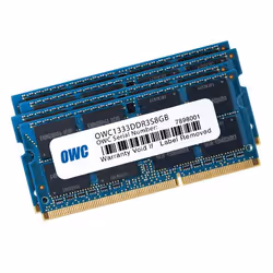 OWC 4x 8GB, 1333MHz, DDR3, PC10600, 32 Go, 4 x 8 Go, DDR3, 1333 MHz, 204-pin SO-DIMM, Bleu