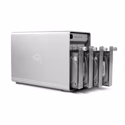 OWC Mercury Elite Pro Quad boîtier de disques 8 To Tower Argent