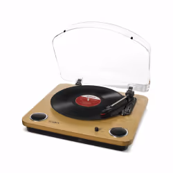 ION Audio 125088215, Tourne-disque entraîné par courroie, Automatique, Bois, 33,45,78 tr/min, 33,45,78 tr/min