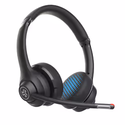 JLab Go Work, Avec fil &amp;sans fil, Appels/Musique, 20 - 20000 Hz, 156,5 g, Casque, Noir, Bleu