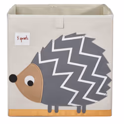 3 Sprouts SP3SSBHE, Boîte de rangement, Multicolore, Carré, Polyester, Image, Intérieure