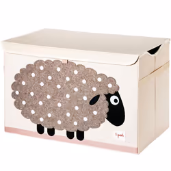 3 Sprouts SP3UTCSHE, Boîte de rangement, Beige, Marron, Rectangulaire, Feutrine, Polyester, Image, Intérieure