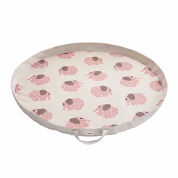 3 Sprouts Elephant play mat bag Coton Rose Tapis de jeux pour bébé